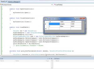 Отчёт от 24418 за Новые технологии / VIP урок. C# + MySQL через DataSet