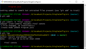 Отчёт от 2457 за Singleton / Singleton - Config - Git init