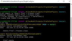 Отчёт от 2457 за Singleton / Singleton - Config - Git add