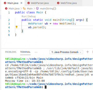 Отчёт от 24765 за Template method / Template Method - Web Parser - Time