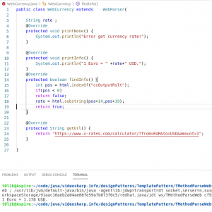 Отчёт от 24765 за Template method / Template Method - Web Parser - Currency