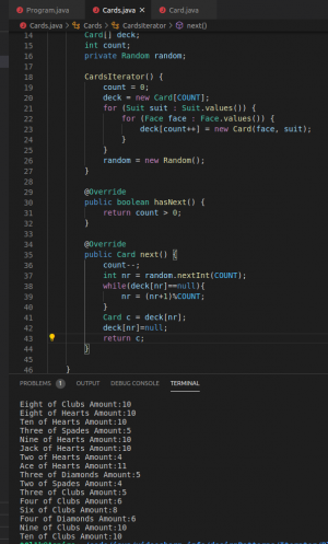 Отчёт от 24765 за Iterator / Iterator - BlackJack - Random