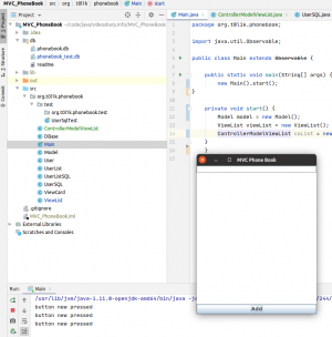 Отчёт от 24765 за MVC шаблон / MVC - PhoneBook - Controller - Model / ViewList