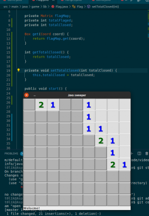 Отчёт от 24765 за Java Sweeper / Учёт зарытых флагов