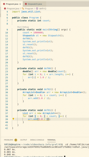 Отчёт от 24765 за Коллекция графов / Array vs List