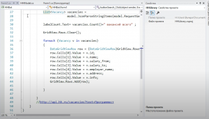 Отчёт от 24806 за API поиска работы / Переезжаем на WPF