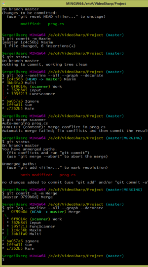 Отчёт от 2508 за Система Git / Merge
