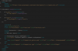 Отчёт от 2773 за Знакомство с jQuery / Эффекты появления и исчезновения