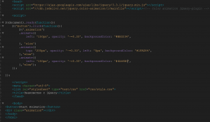 Отчёт от 2773 за Знакомство с jQuery / Эффекты анимации, продолжение