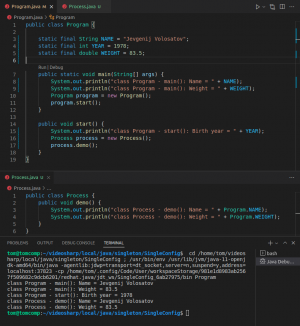 Отчёт от 30514 за Singleton / Singleton - Config - Static