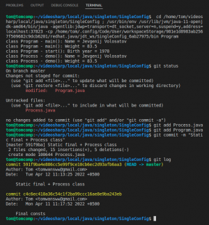 Отчёт от 30514 за Singleton / Singleton - Config - Git add