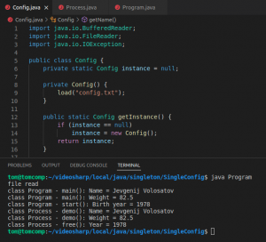 Отчёт от 30514 за Singleton / Singleton - Config - Cant extend