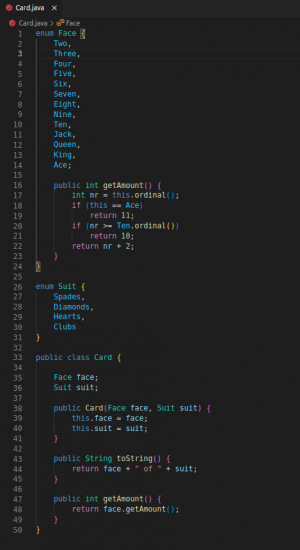 Отчёт от 30514 за Iterator / Iterator - BlackJack - Card