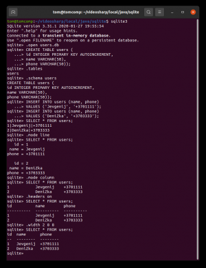 Отчёт от 30514 за База SQLite / SQLite - Знакомство