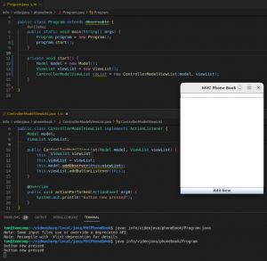 Отчёт от 30514 за MVC шаблон / MVC - PhoneBook - Controller - Model / ViewList