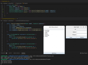 Отчёт от 30514 за MVC шаблон / MVC - PhoneBook - Controller - Class for Click