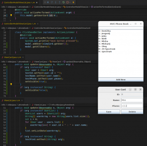 Отчёт от 30514 за MVC шаблон / MVC - PhoneBook - Controller - Buttons