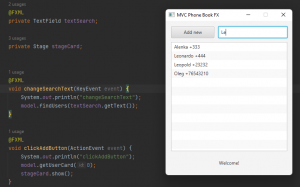 Отчёт от 30514 за MVC и JavaFX / Controller - UserList - Поиск записей