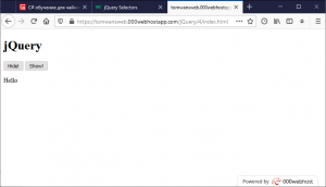 Отчёт от 30514 за Знакомство с jQuery / Понятие селектора и примеры