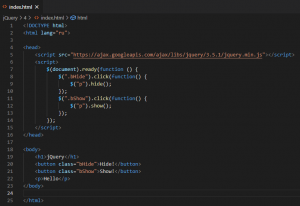 Отчёт от 30514 за Знакомство с jQuery / Понятие селектора и примеры