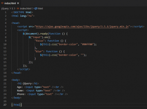 Отчёт от 30514 за Знакомство с jQuery / События и их методы
