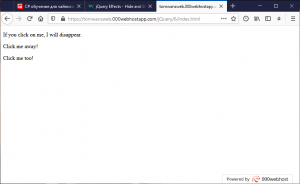 Отчёт от 30514 за Знакомство с jQuery / Эффекты скрытия и отображения
