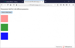 Отчёт от 30514 за Знакомство с jQuery / Эффекты появления и исчезновения