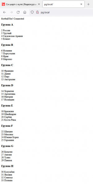 Отчёт от 30514 за Футбольная база / Добавляем всё!