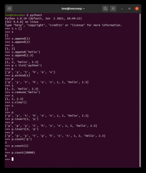 Отчёт от 30514 за Python3: математика / Списки - немного теории