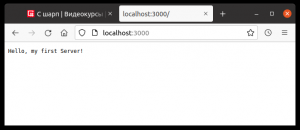 Отчёт от 30514 за Node JS первые шаги / Создание локального сервера