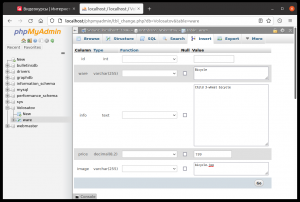 Отчёт от 30514 за Интернет-магазин / phpMyAdmin