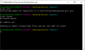 Отчёт от 32614 за Система Git / git init