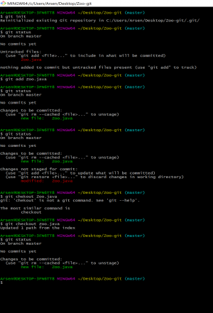 Отчёт от 32614 за Система Git / git add checkout