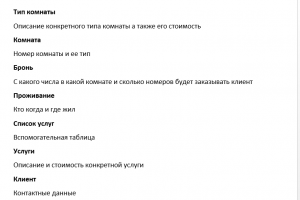 Отчёт от 3348 за БД - Управление гостиницей / Подготовка схемы базы данных