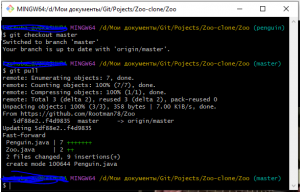 Отчёт от 35328 за Система Git / remote merge
