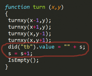 Отчёт от 3664 за Игры на JavaScript / Очисти поле - Функция хода