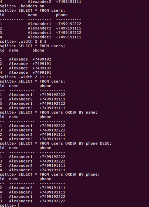 Отчёт от 3922 за База SQLite / SQLite - Знакомство