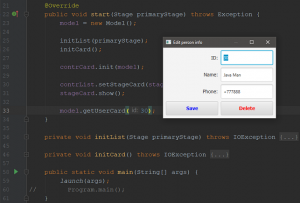Отчёт от 3922 за MVC и JavaFX / Controller - UserCard - Добавление