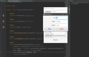 Отчёт от 3922 за MVC и JavaFX / Controller - UserList - Выбор записи