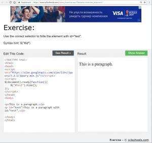Отчёт от 3922 за Знакомство с jQuery / Понятие селектора и примеры