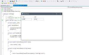Отчёт от 3922 за Простой WPF  / WPF. Конвертер валюты. Макет программы