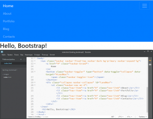 Отчёт от 3922 за Bootstrap-4 первые шаги / Верная навигация
