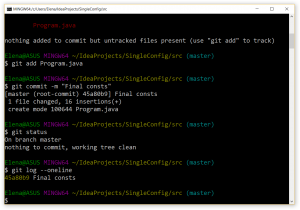Отчёт от 4004 за Singleton / Singleton - Config - Git init