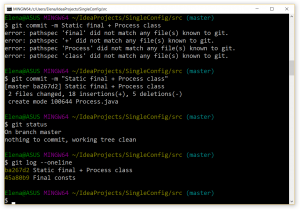 Отчёт от 4004 за Singleton / Singleton - Config - Git add