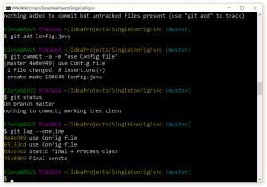 Отчёт от 4004 за Singleton / Singleton - Config - Git commit