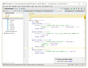 Отчёт от 4004 за MVC шаблон / MVC - PhoneBook - UserSQL - Methods