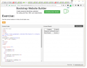 Отчёт от 4004 за Знакомство с jQuery / Понятие селектора и примеры