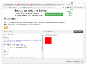 Отчёт от 4004 за Знакомство с jQuery / Эффекты появления и исчезновения