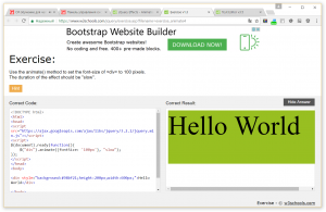 Отчёт от 4004 за Знакомство с jQuery / Эффекты скольжения и базовая анимация