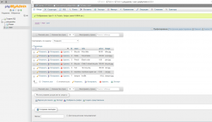 Отчёт от 5257 за Интернет-магазин / phpMyAdmin
